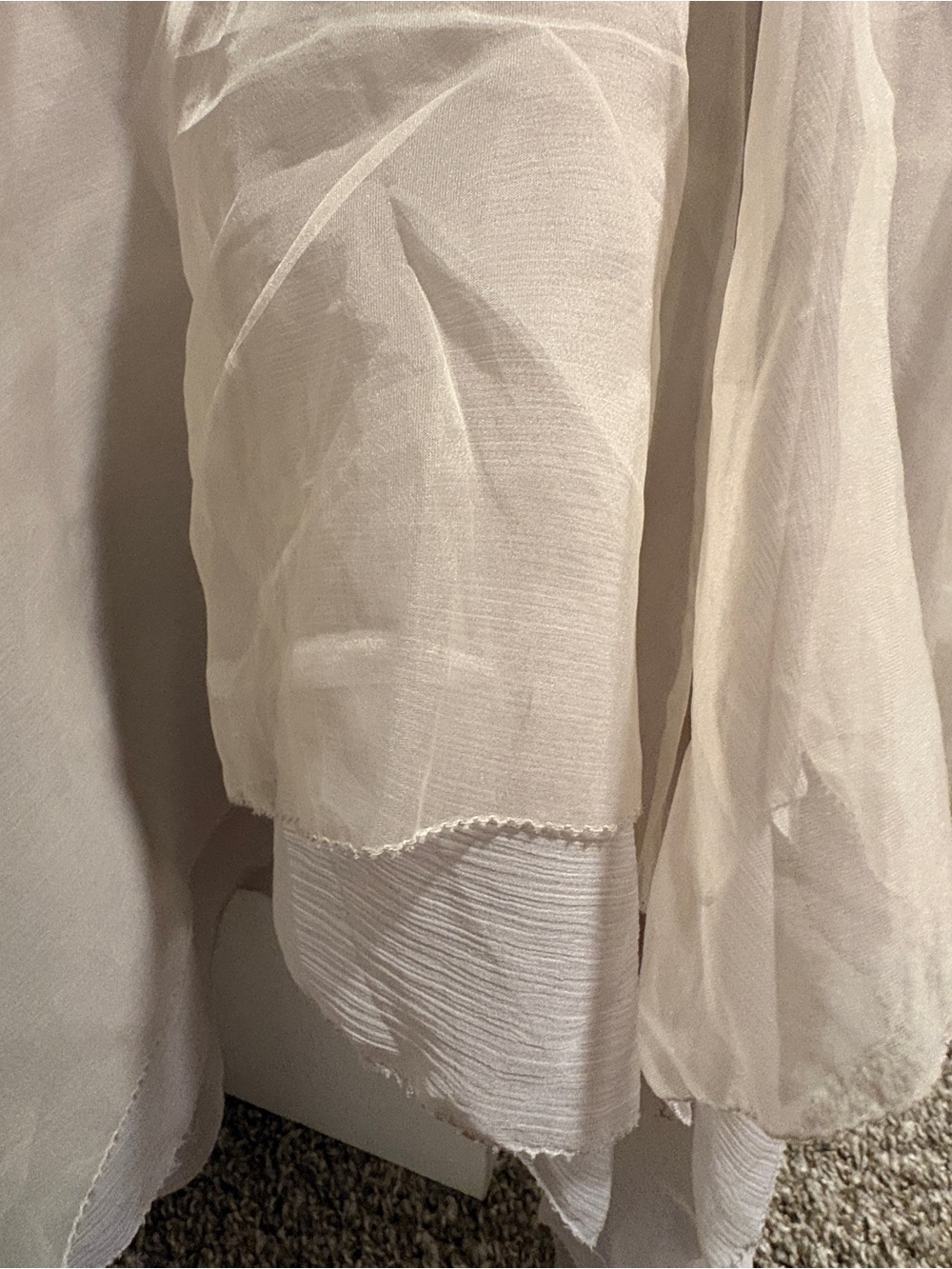 Anthropologie Beige Embroidered Scallop-Trim Tank - Picture 5 of 7